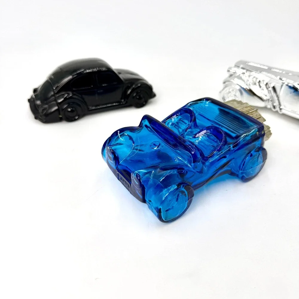Vintage Avon Car Cologne Decanter Lot VW Beetle Hot Rod Duesenberg 3pc Set *READ